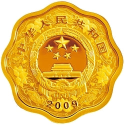 2009中國己醜（牛）年1公斤梅花形紀念金幣 - 圖片 2