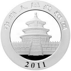 2011版熊貓金銀紀念幣1盎司圓形銀質紀念幣 - 圖片 2
