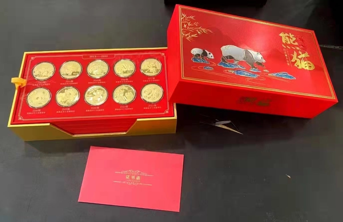 2022中國熊貓40周年紀念銅章大全套 - 圖片 2