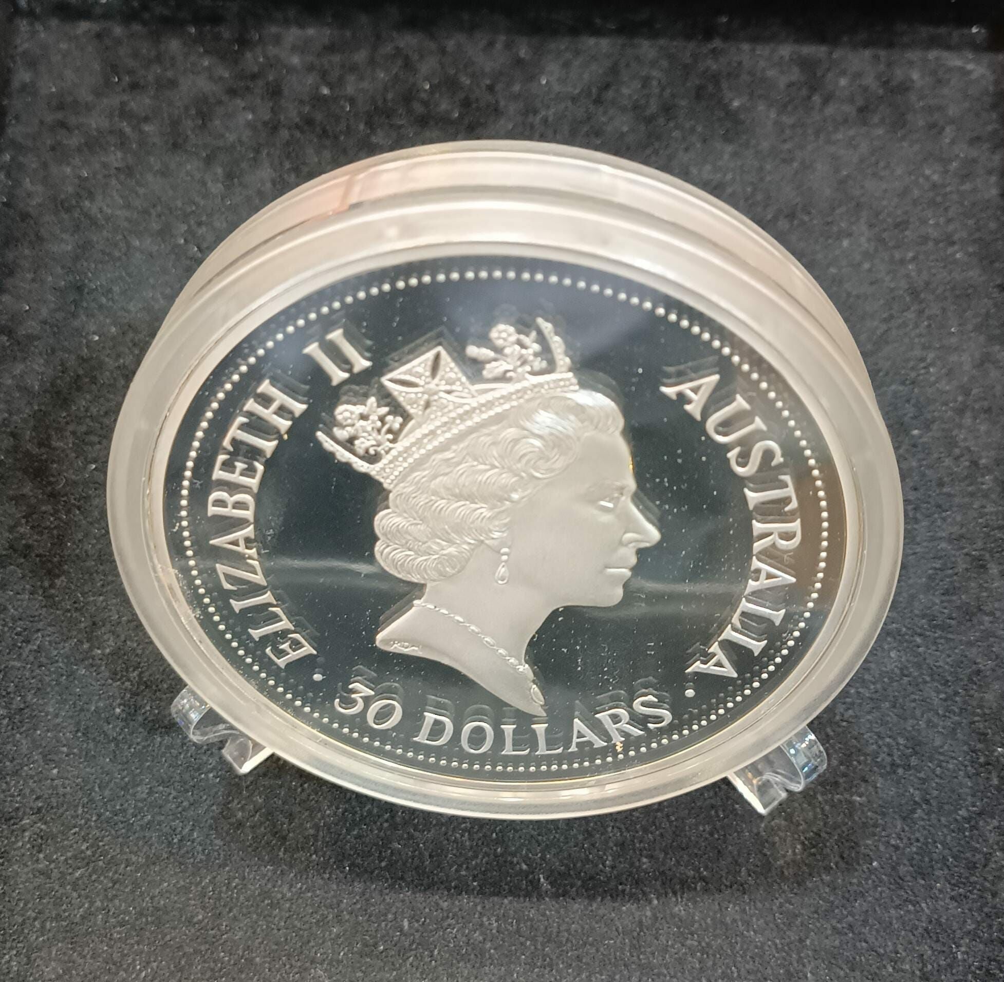 1993年澳洲笑翠鳥1kg銀幣