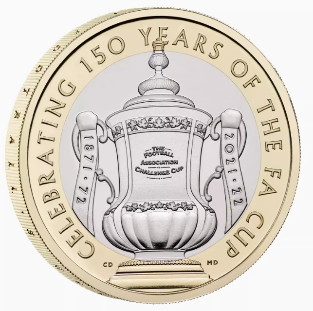 2022年英國發行英格蘭足總杯150周年2英鎊銅鎳雙金屬紀念幣卡裝 - 圖片 3