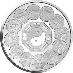 1992生肖紀念幣發行12周年金銀紀念幣1公斤圓形銀質紀念幣