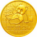 1989版熊貓金銀鉑鈀紀念幣1-4盎司圓形金質紀念幣(P)