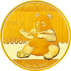 2017版熊貓金銀紀念幣1公斤圓形金質紀念幣