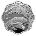 2009中國己醜（牛）年1盎司梅花形紀念銀幣
