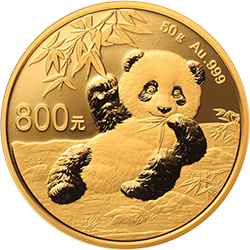 2020版熊貓金銀紀念幣50克圓形金質紀念幣
