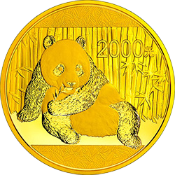 2015版熊貓金銀紀念幣155.52克（5盎司）圓形金質紀念幣