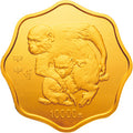 2004中國甲申（猴）年金銀紀念幣1公斤梅花形金質紀念幣