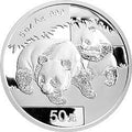 2008版熊貓金銀紀念幣5盎司圓形銀質紀念幣