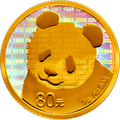 2017中國熊貓金幣發行35周年金銀紀念幣5克圓形金質紀念幣