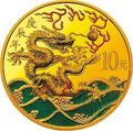 2000中國庚辰（龍）年1/10盎司金質彩色紀念幣