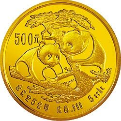 1988版熊貓5盎司金質紀念幣