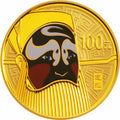 2010中國京劇臉譜彩色金銀紀念幣（第1組）1-4盎司彩色圓形金質紀念幣