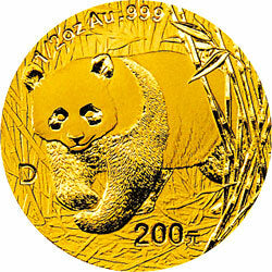 2001版熊貓金銀紀念幣1-2盎司金質紀念幣
