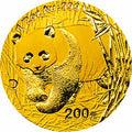 2001版熊貓金銀紀念幣1-2盎司金質紀念幣