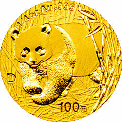 2001版熊貓金銀紀念幣1-4盎司金質紀念幣