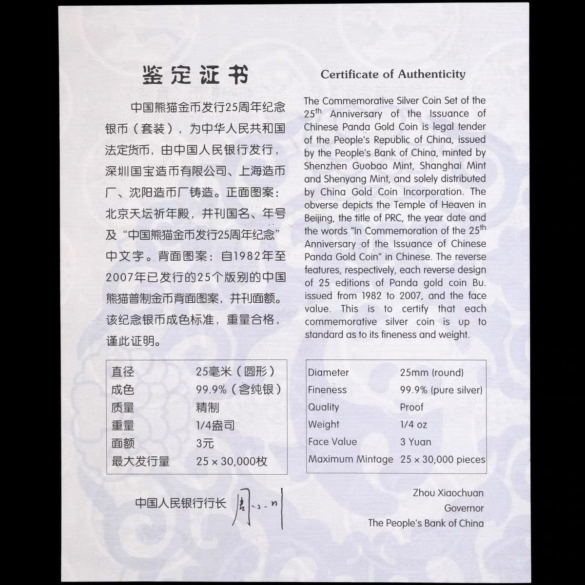 2022年熊貓金幣發行40周年紀念銀章（3克銀 X 40枚 /套 ） - 圖片 3