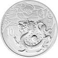2012中國壬辰（龍）年金銀紀念幣1盎司圓形銀質紀念幣