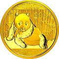 2015版熊貓金銀紀念幣15.552克（1-2盎司）圓形金質紀念幣