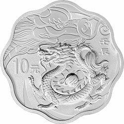 2012中國壬辰（龍）年金銀紀念幣1盎司梅花形銀質紀念幣