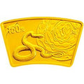 2013中國癸巳（蛇）年金銀紀念幣1-3盎司扇形金質紀念幣