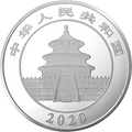 2020版熊貓金銀紀念幣1公斤圓形銀質紀念幣