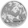 2007中國熊貓金幣發行25周年金銀紀念幣1-4盎司圓形銀質紀念S