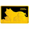 2007中國丁亥（豬）年金銀紀念幣5盎司長方形金質紀念幣