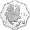 2005中國乙酉（雞）年金銀紀念幣1盎司梅花形銀質紀念幣