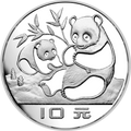 1983年版熊貓金銀銅紀念幣27克圓形銀質紀念幣