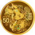 2023中國癸卯（兔）年3克圓形金質紀念幣