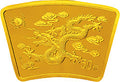 2000中國庚辰（龍）年1/2盎司扇形金質紀念幣