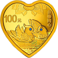 2016吉祥文化金銀紀念幣8克心形金質紀念幣（並蒂同心）