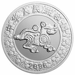 2006中國丙戌（狗）年生肖紀念幣1盎司圓形銀質彩色紀念幣 - 圖片 2