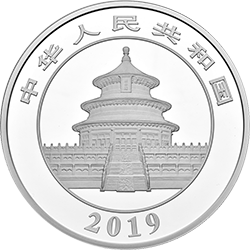 2019版熊貓金銀紀念幣1公斤圓形銀質紀念幣 - 圖片 2