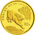 1999中國己卯（兔）年金銀鉑紀念幣1盎司圓形金質紀念幣