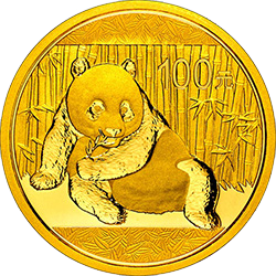 2015版熊貓金銀紀念幣7.776克（1-4盎司）圓形金質紀念幣