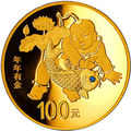 2016吉祥文化金銀紀念幣8克圓形金質紀念幣（年年有餘）