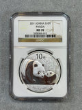 2011年熊貓1盎司銀幣(NGC評級）