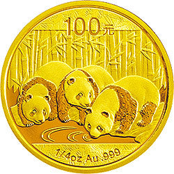 2013版熊貓金銀紀念幣1-4盎司圓形金質紀念幣