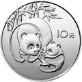 1984版熊貓金銀銅紀念幣27克圓形銀質紀念幣