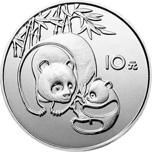 1984版熊貓金銀銅紀念幣27克圓形銀質紀念幣