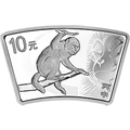 2016中國丙申（猴）年金銀紀念幣31.104克（1盎司）扇形銀質紀念幣