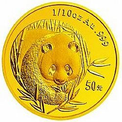 2003版熊貓貴金屬紀念幣1-10盎司圓形金質紀念幣