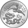 1990版龍鳳金銀紀念幣1盎司圓形銀質紀念幣B
