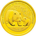 2011上海黃金交易所成立10周年熊貓加字金銀紀念幣1-4盎司圓形金質紀念幣