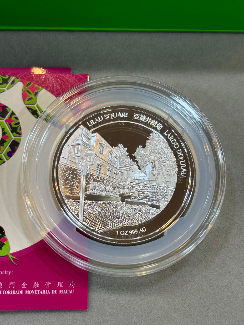 澳門2025年蛇年1盎司精裝銀幣 - 圖片 2