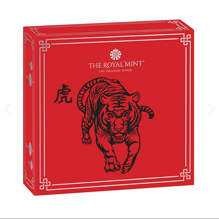 2022 英國農曆生肖系列 - 虎年 .999 精鑄1盎司銀幣 - 圖片 4
