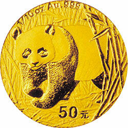 2002版熊貓貴金屬紀念幣1-10盎司金質紀念幣