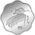 1996中國丙子（鼠）年2/3盎司梅花形銀質紀念幣